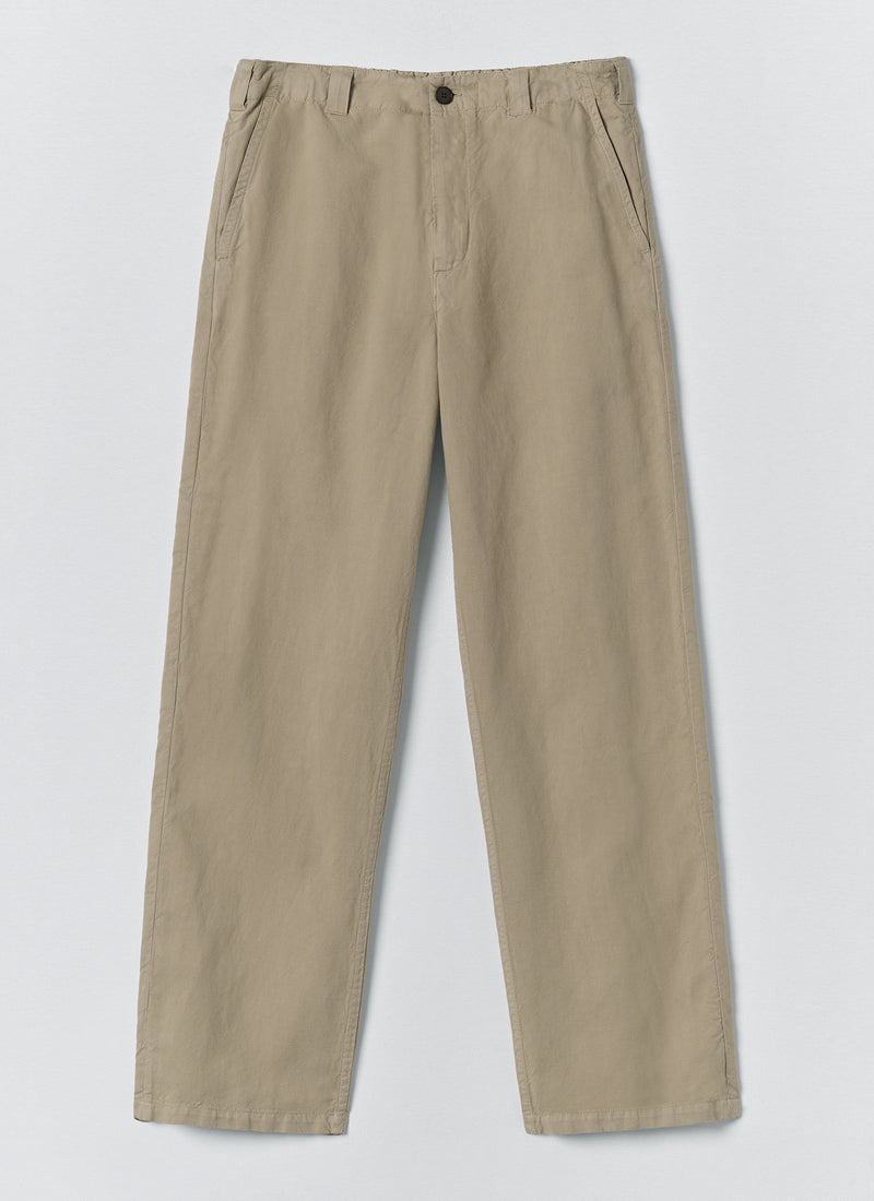 Rory Elasticated Cotton Linen Trousers | Salt