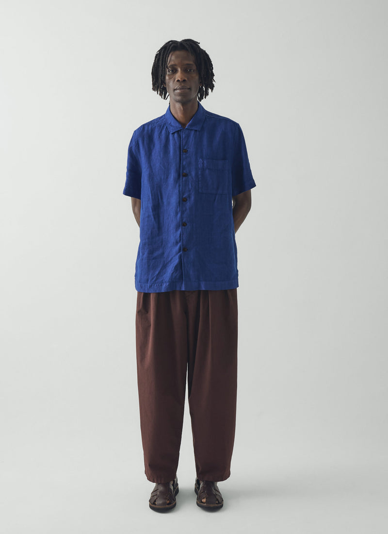 Casper Cotton Poplin Trousers | Fig