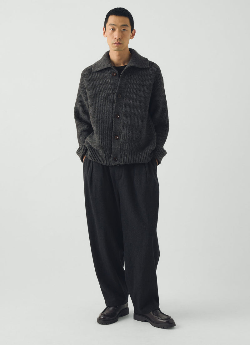 Casper Wool Twill Trousers | Dusking Blue