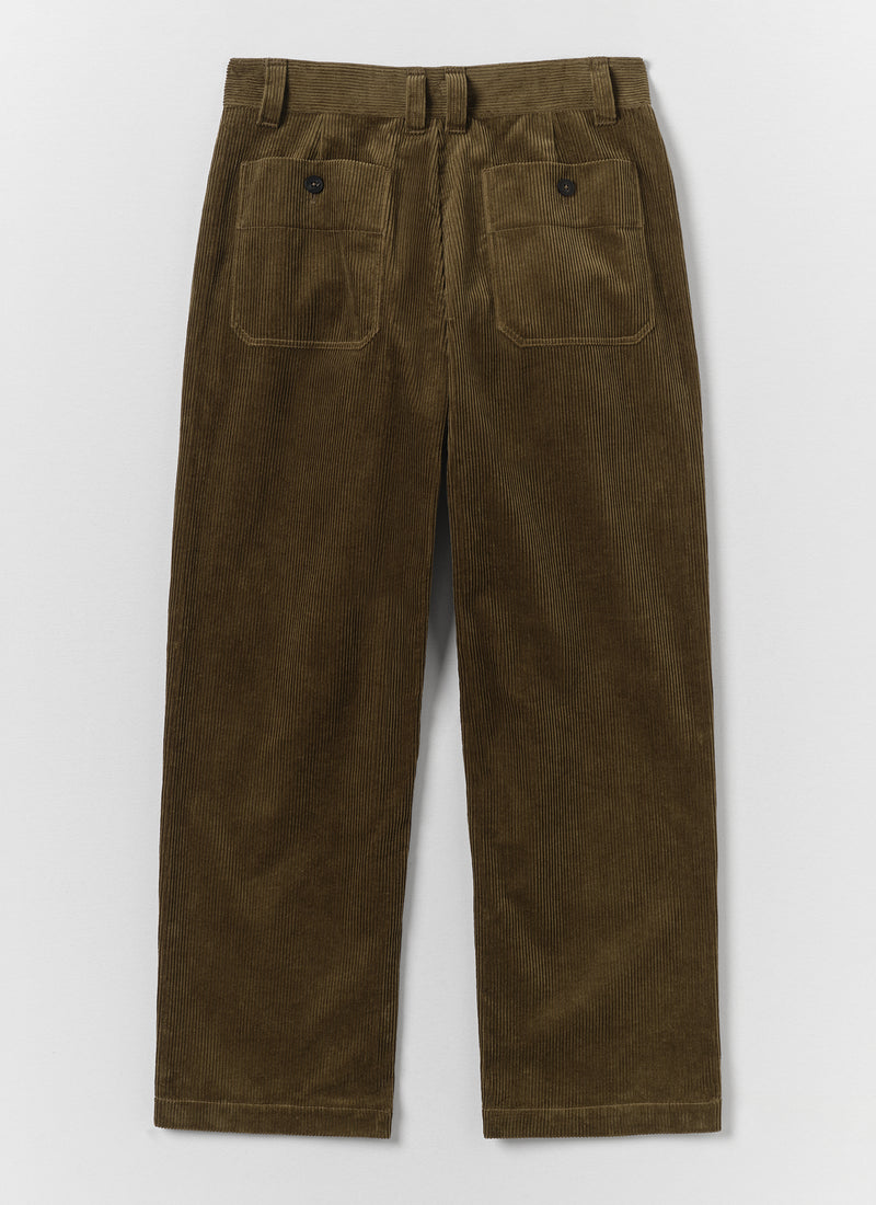 Rory Cotton Cord Trousers | Bronze Green