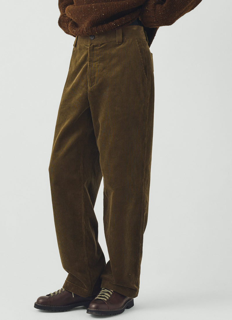 Rory Cotton Cord Trousers | Bronze Green