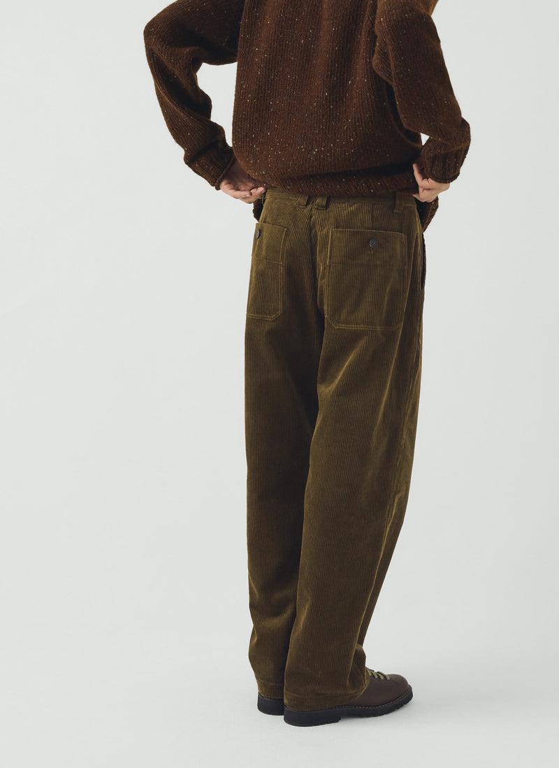 Rory Cotton Cord Trousers | Bronze Green
