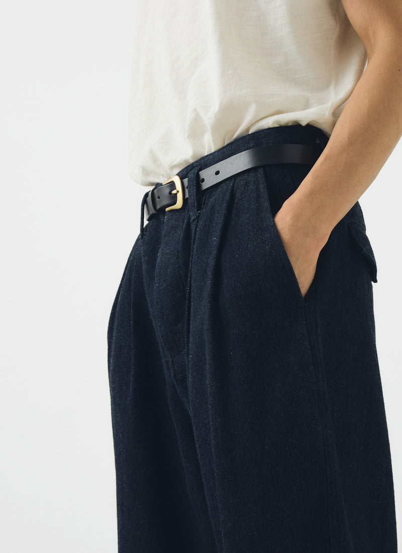 Bill Japanese Denim Wide Leg Trousers | Indigo
