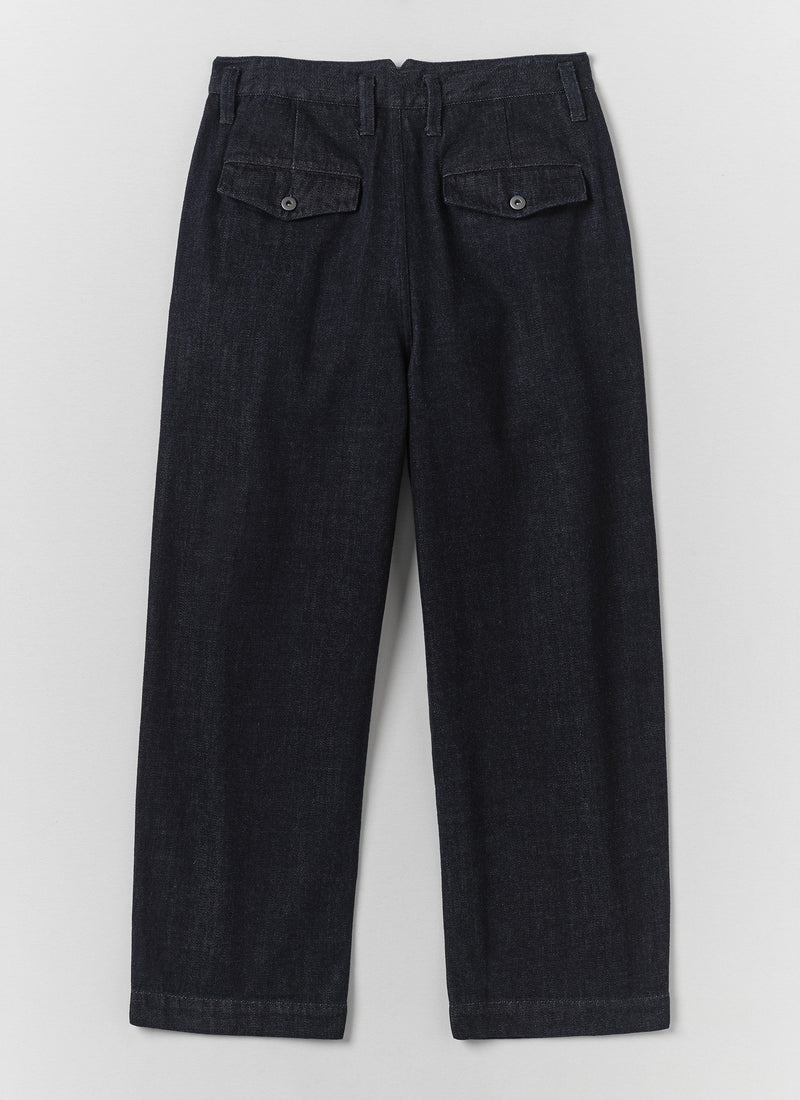 Bill Japanese Denim Wide Leg Trousers | Indigo