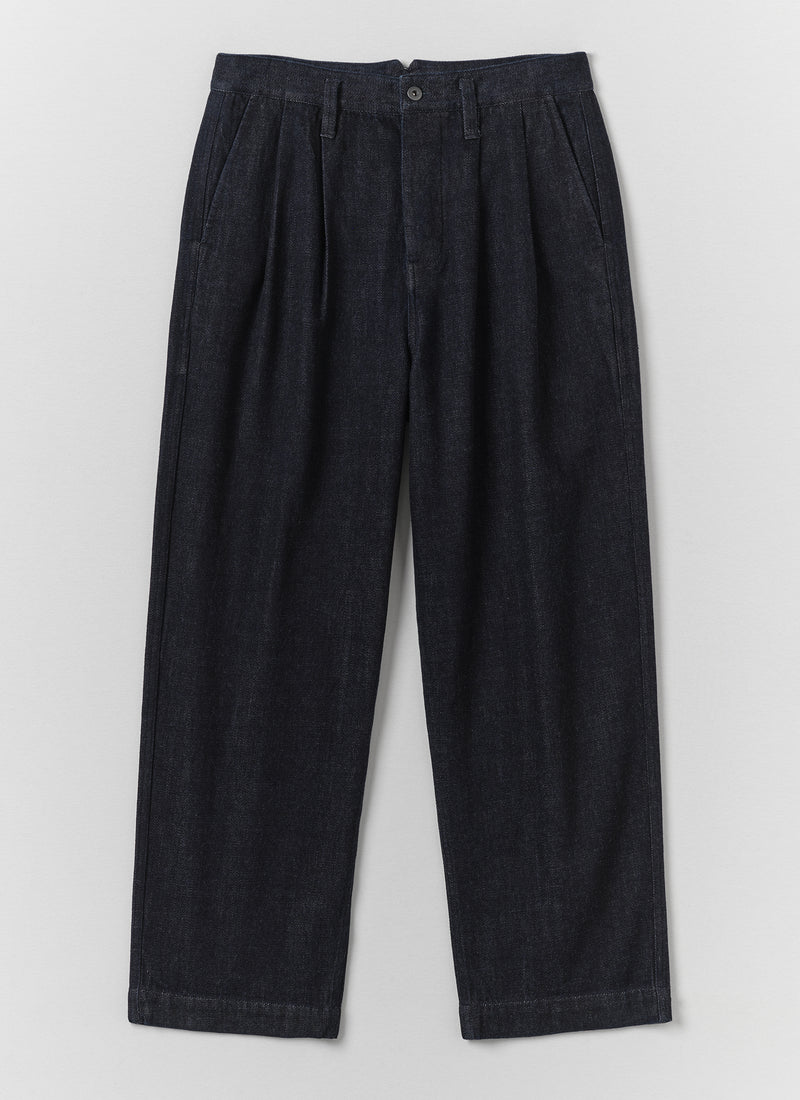 Bill Japanese Denim Wide Leg Trousers | Indigo