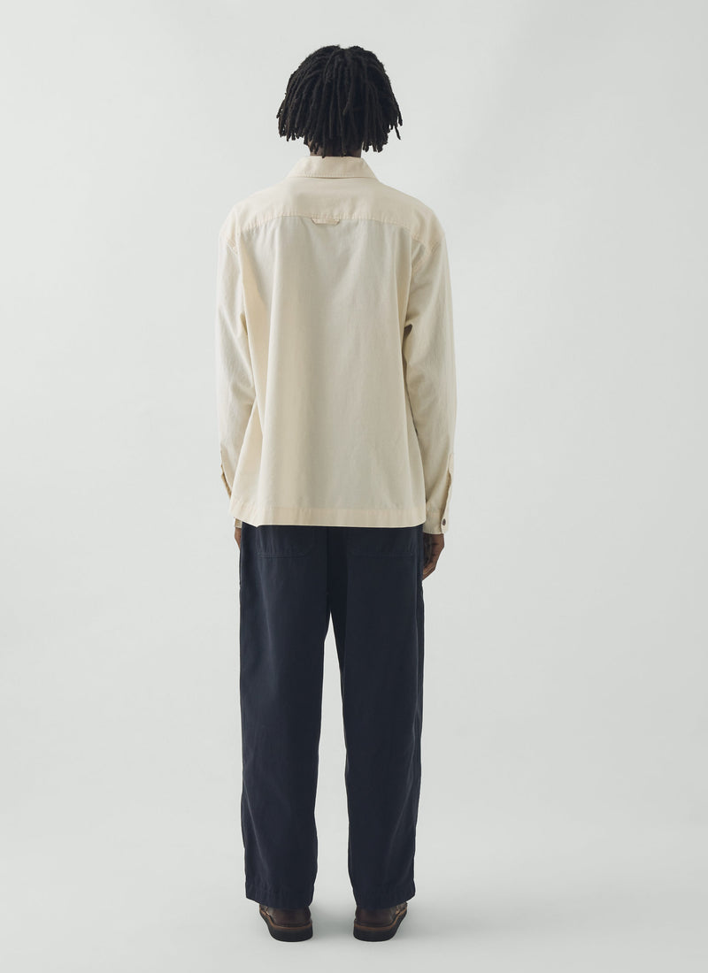 Gabriel Cotton Canvas Trousers | Dark Navy