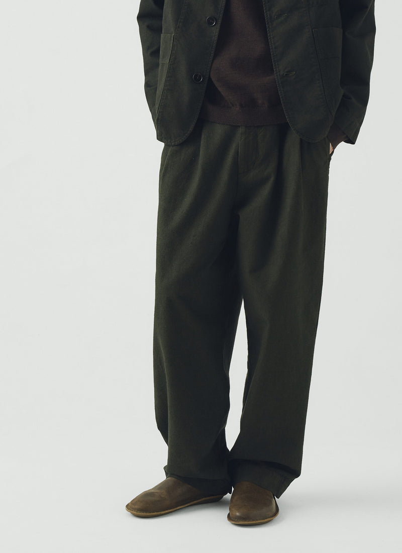Bill Overdyed Micro Houndstooth Trousers | Grey Olive