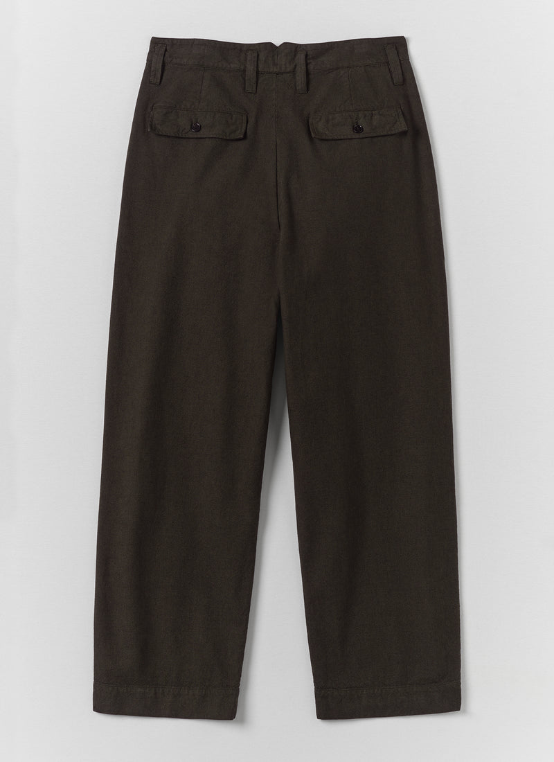 Bill Overdyed Micro Houndstooth Trousers | Grey Olive
