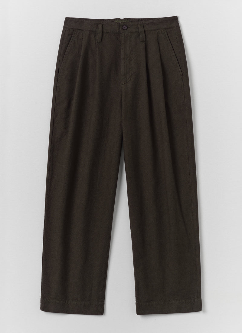 Bill Overdyed Micro Houndstooth Trousers | Grey Olive