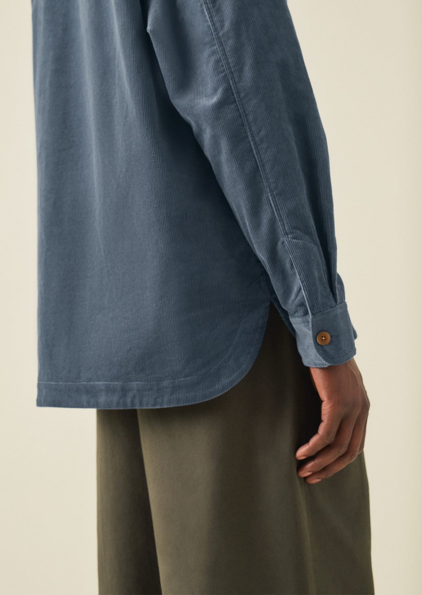 Organic Cotton Cord Overshirt | Storm Blue