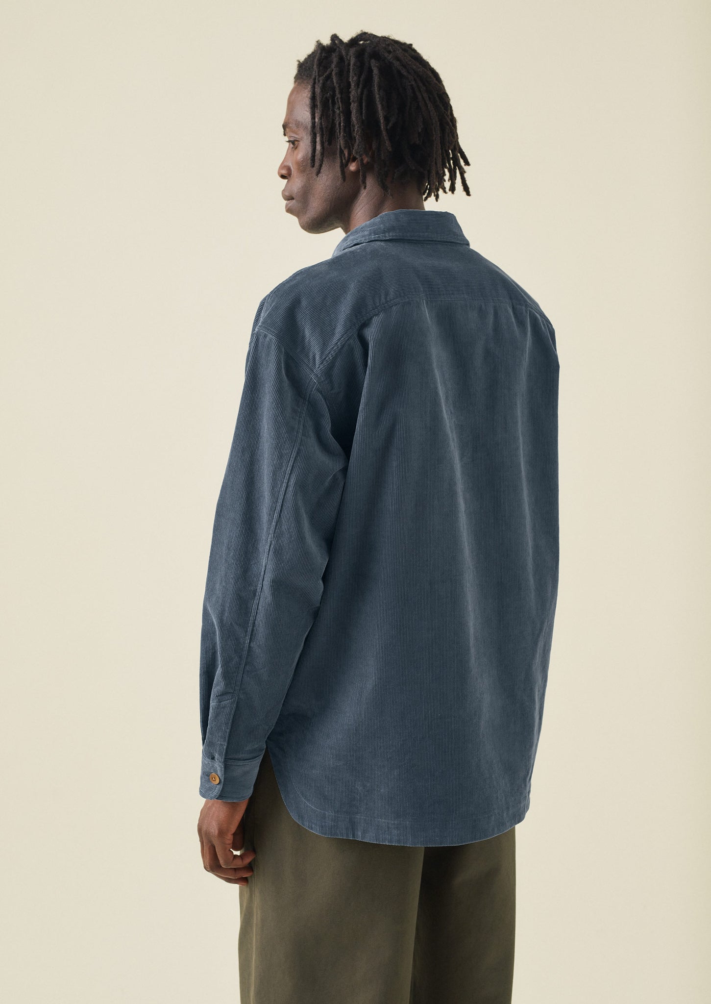 Organic Cotton Cord Overshirt | Storm Blue