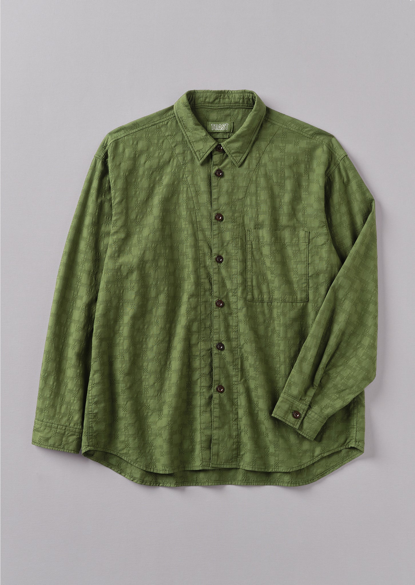 Dropped Shoulder Jacquard Shirt | Propagator Green