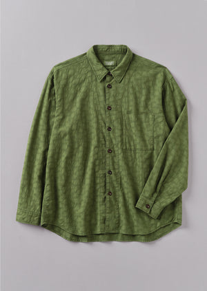 Dropped Shoulder Jacquard Shirt | Propagator Green