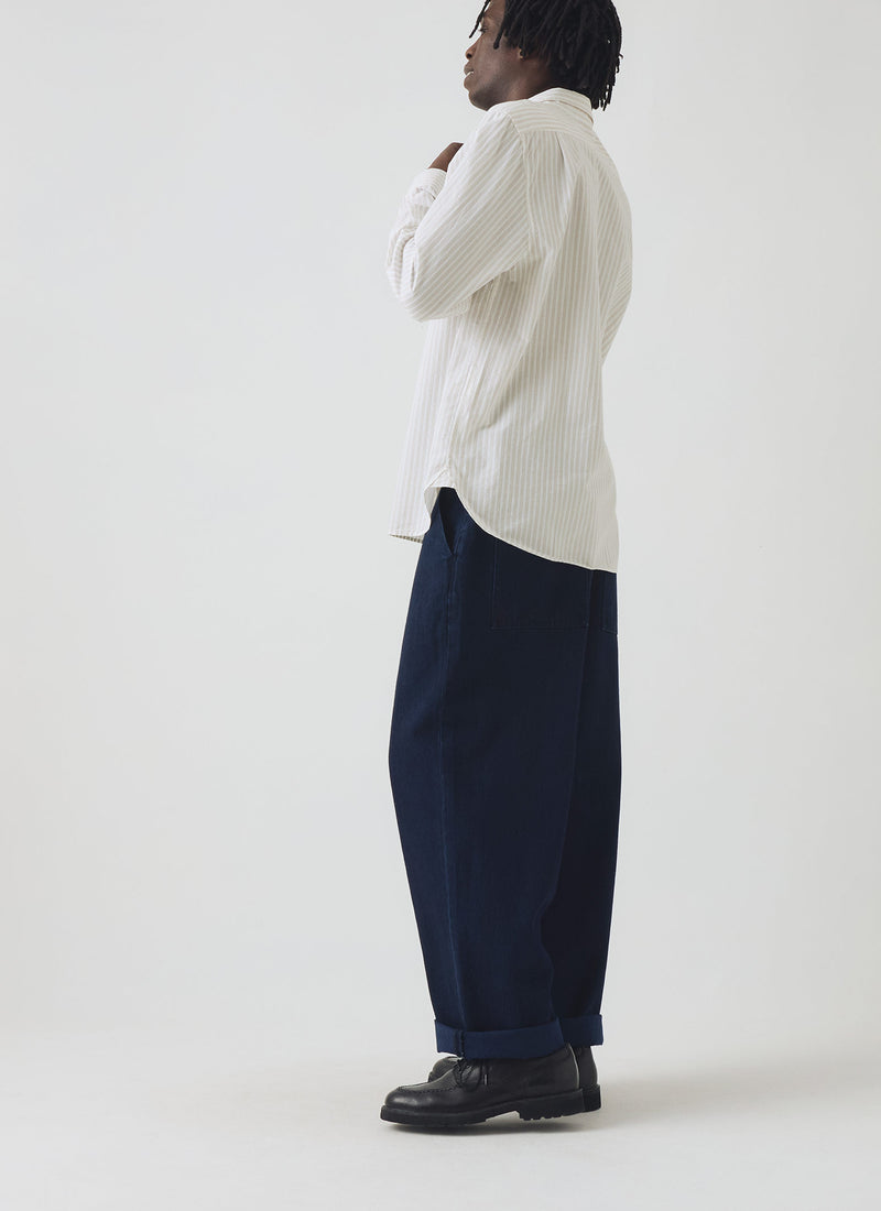 Jacquard Stripe Shirt | Shale Stone