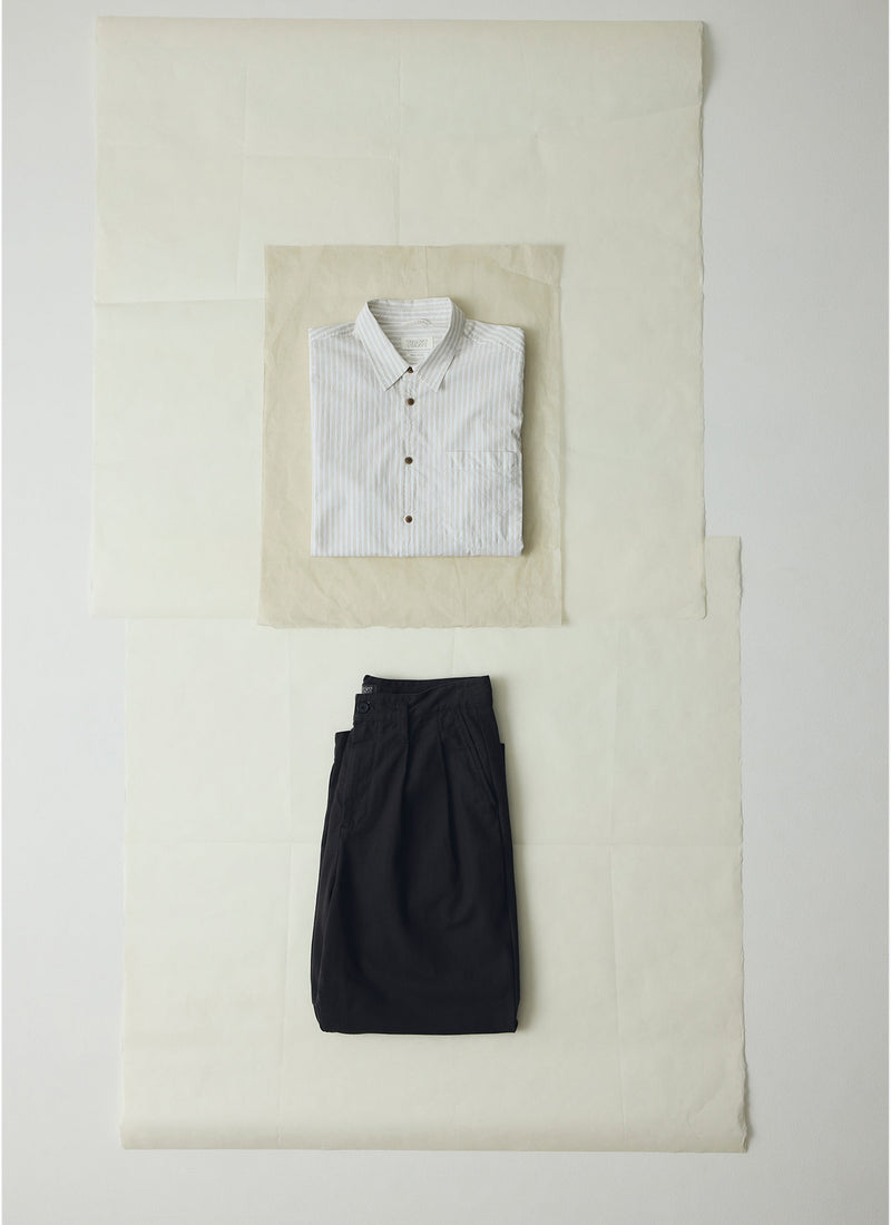 Jacquard Stripe Shirt | Shale Stone