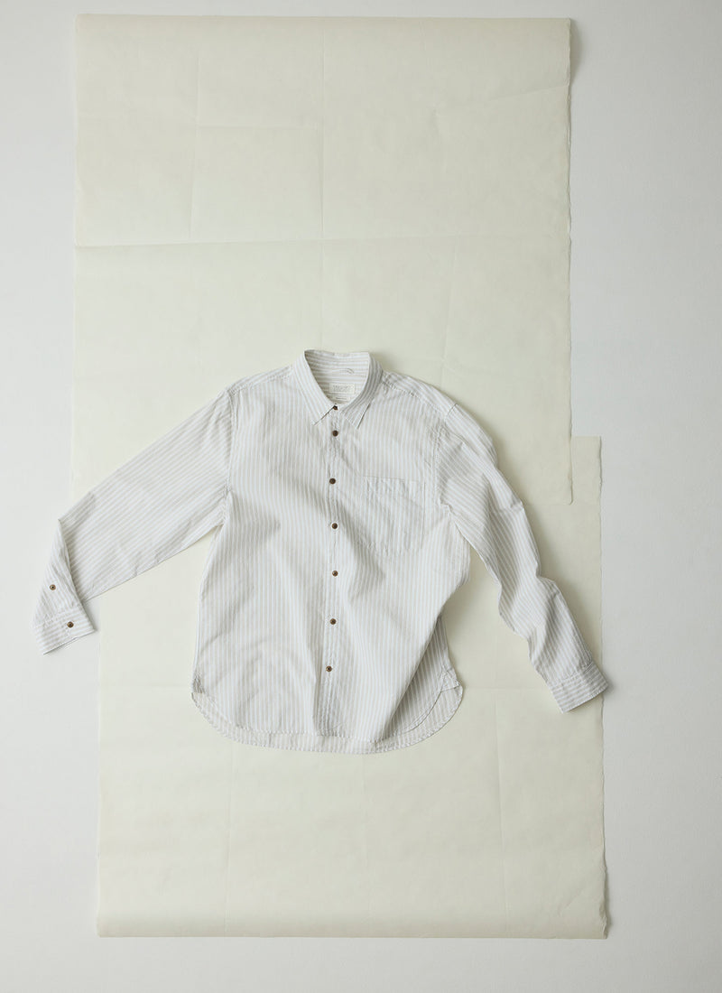 Jacquard Stripe Shirt | Shale Stone