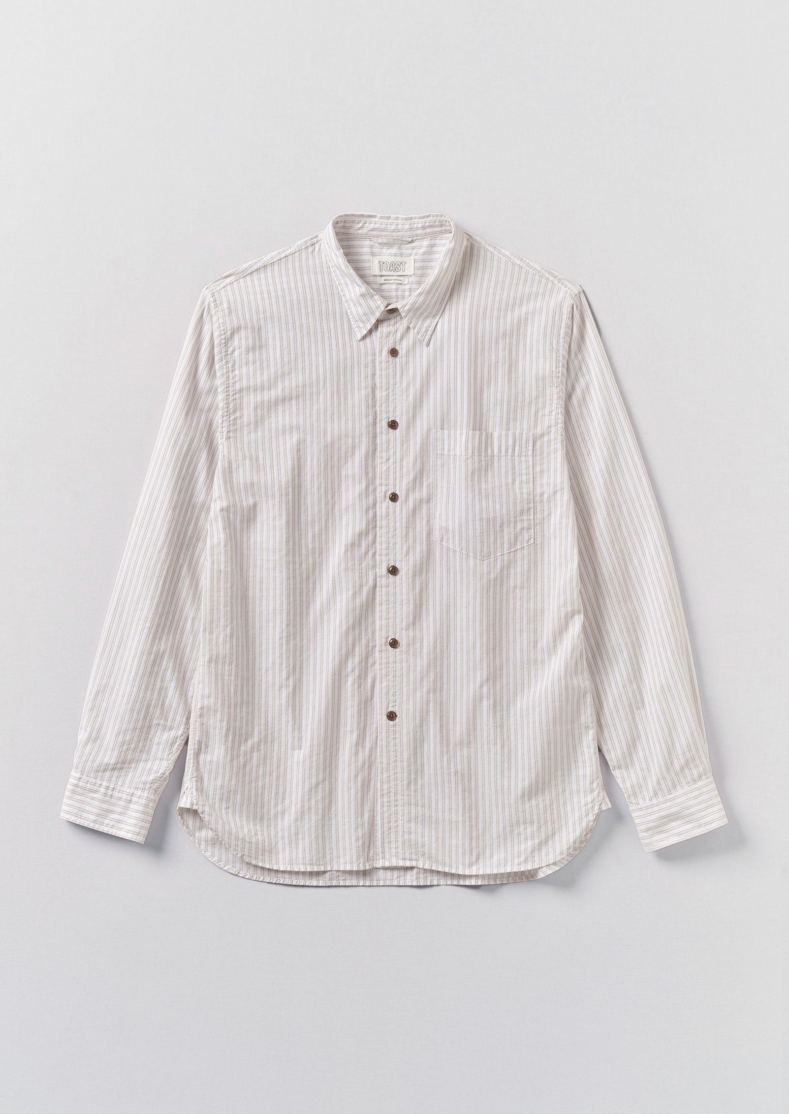【Rito】satin stripe shirts ホワイト White Satin Stripe Shirt