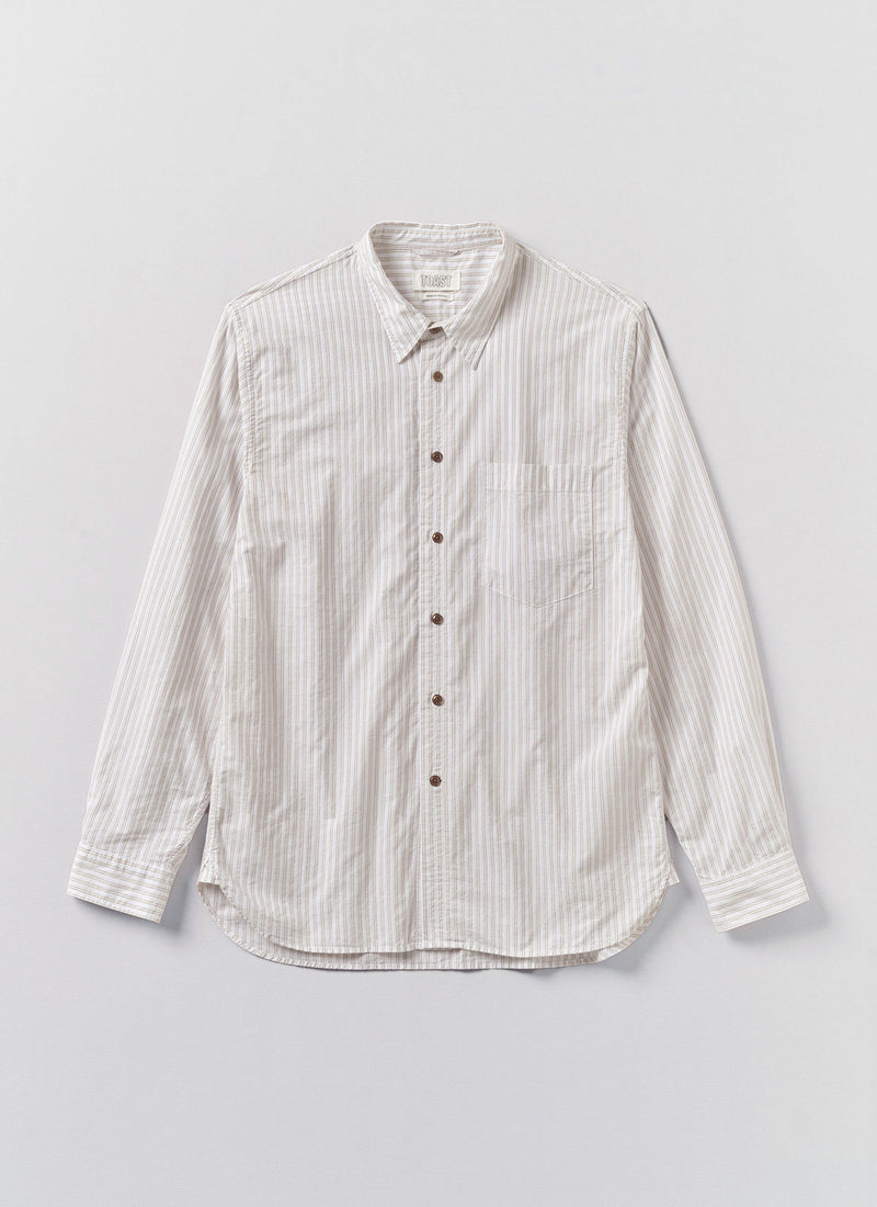 Jacquard Stripe Shirt | Shale Stone
