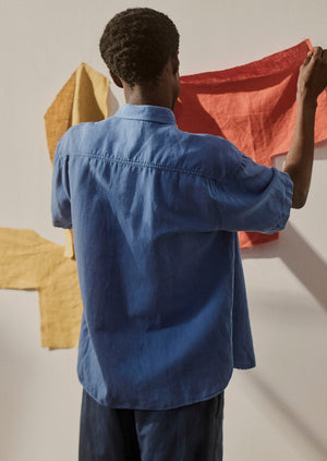 Pullover Short Sleeve Shirt | Sea Blue