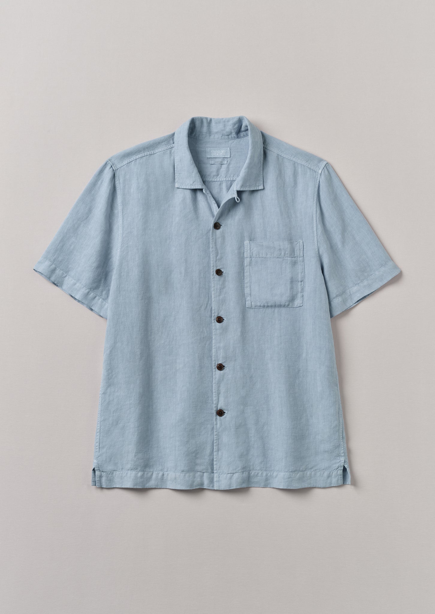Linen Short Sleeve Shirt | Dove Blue