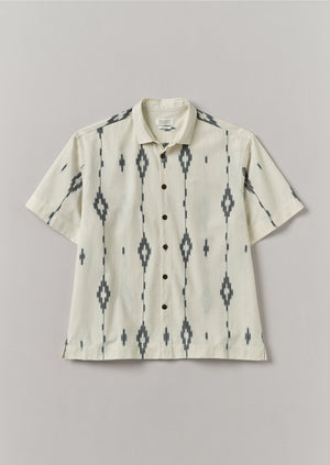 Kite Ikat Shirt | Navy/Ecru