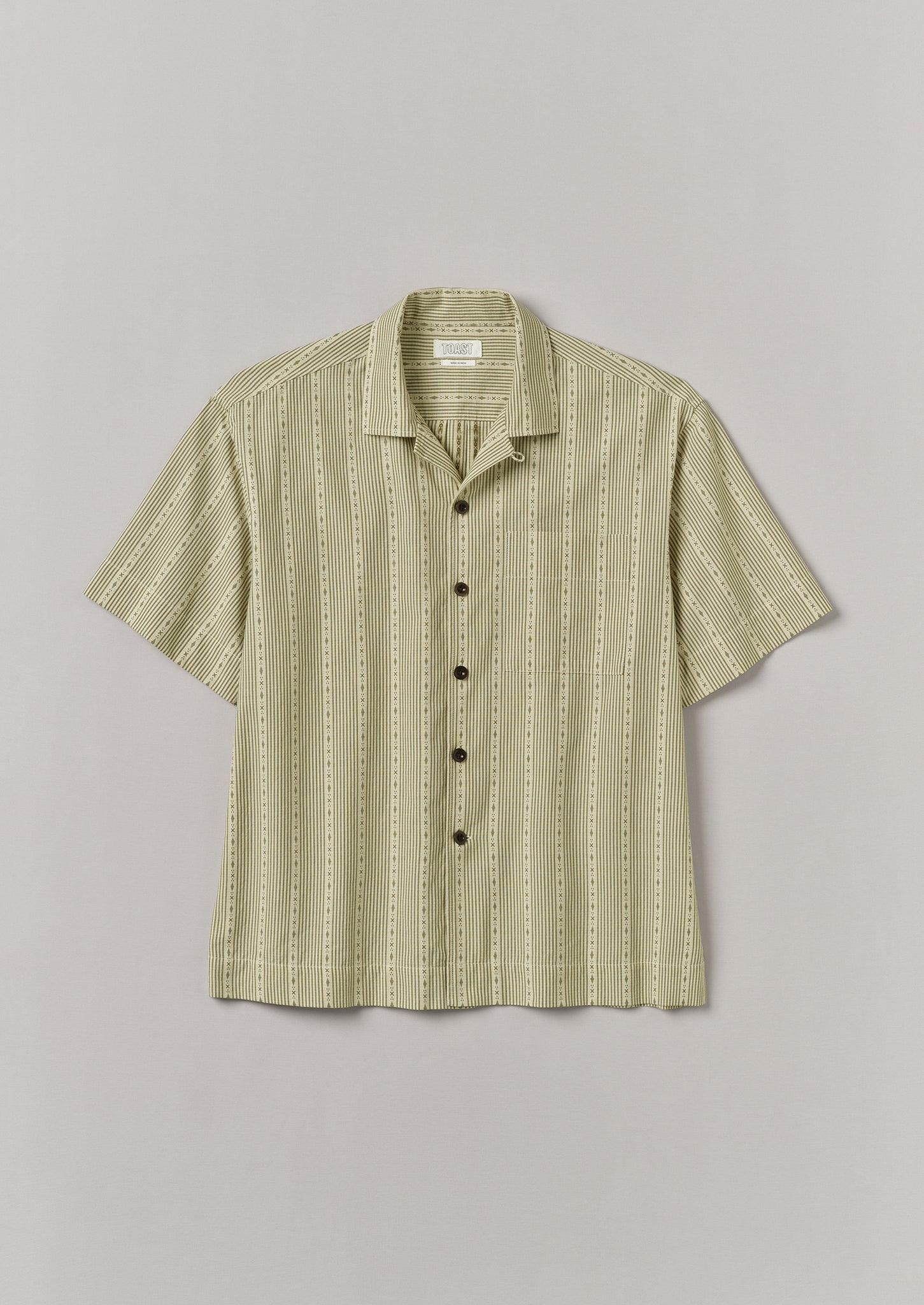 Kite Stripe Cotton Shirt | Olive