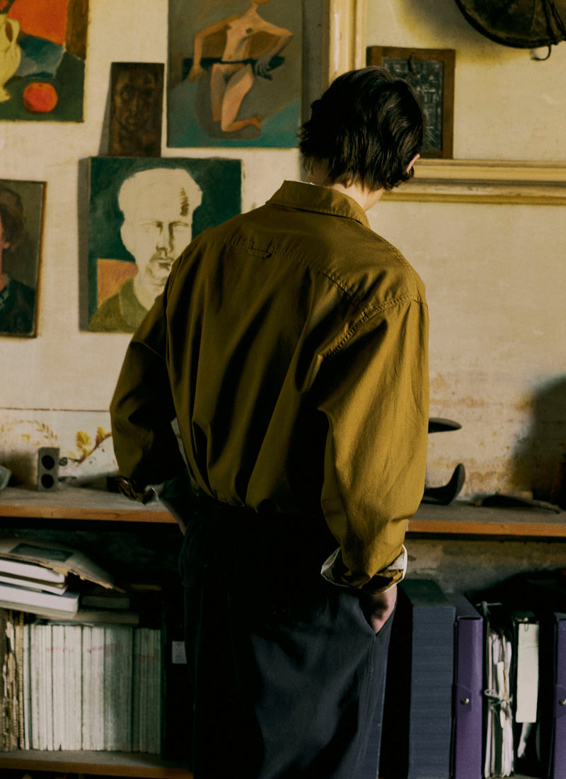 Garment Dyed Oxford Shirt | Old Gold