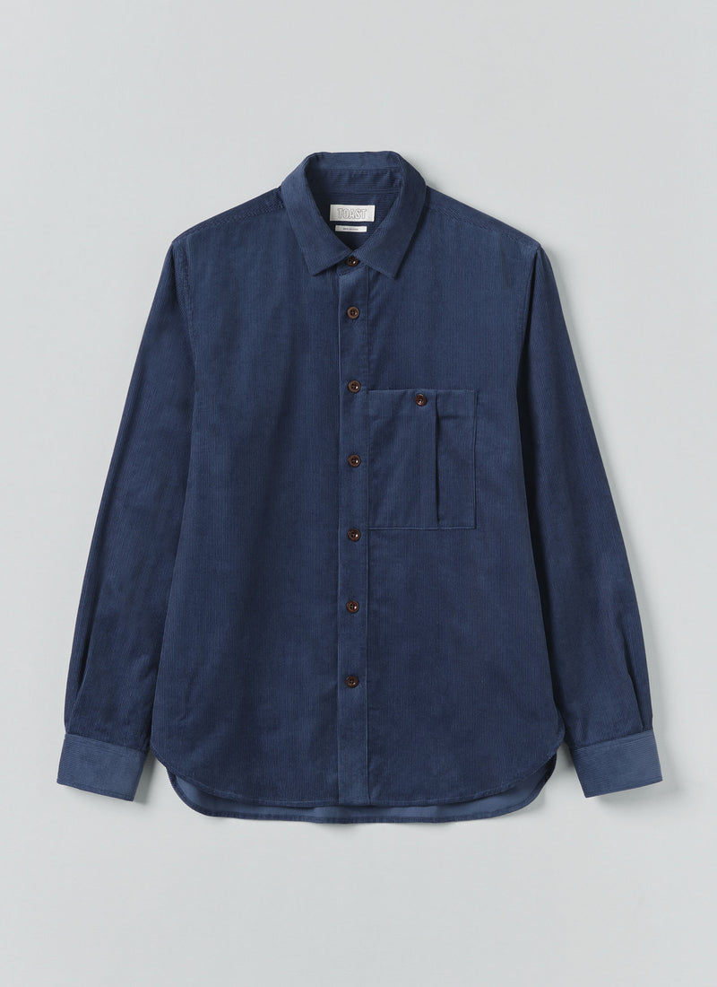 Cord Workwear Shirt | Denim Blue