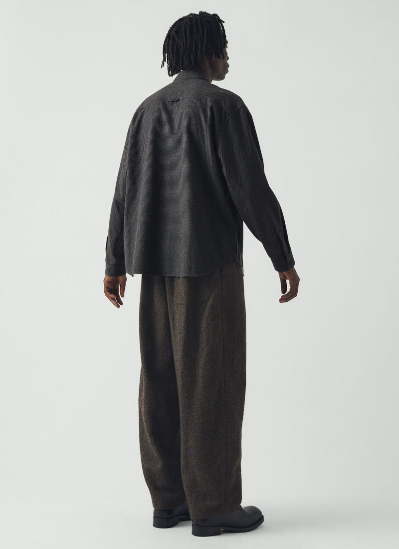 Brushed Cotton Workwear Shirt | Charcoal Grey
