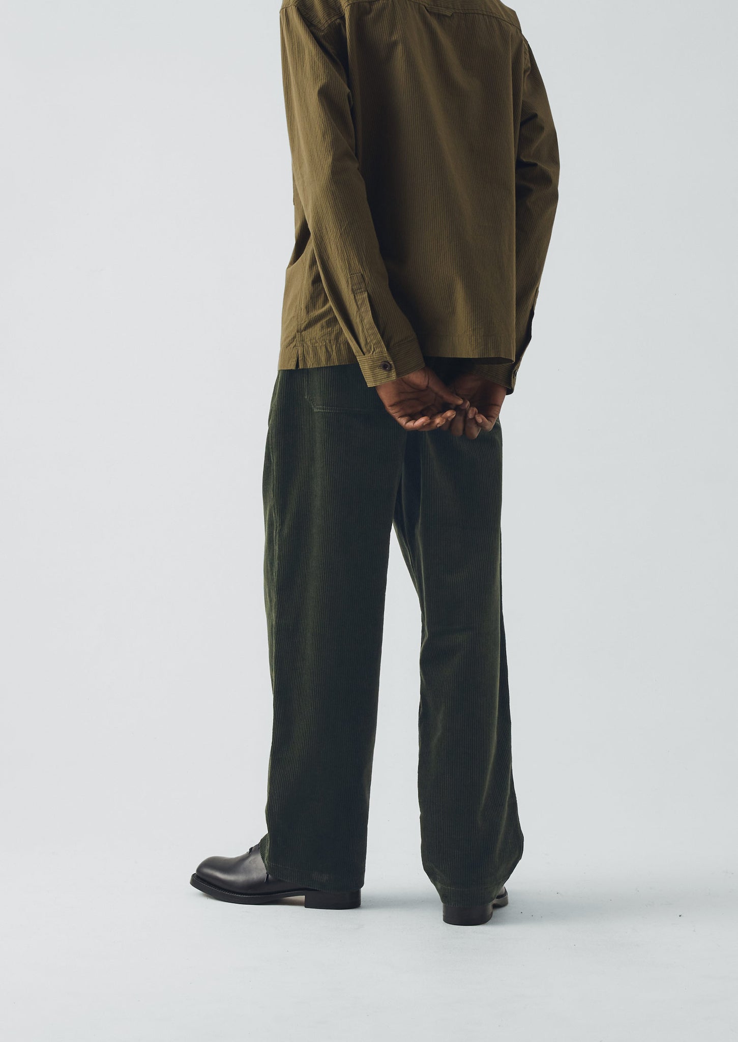 Large Pocket Popover Stripe Shirt | Olive