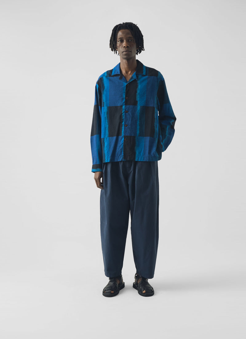 Sobremesa Cotton Ikat Shirt | Bright Blue
