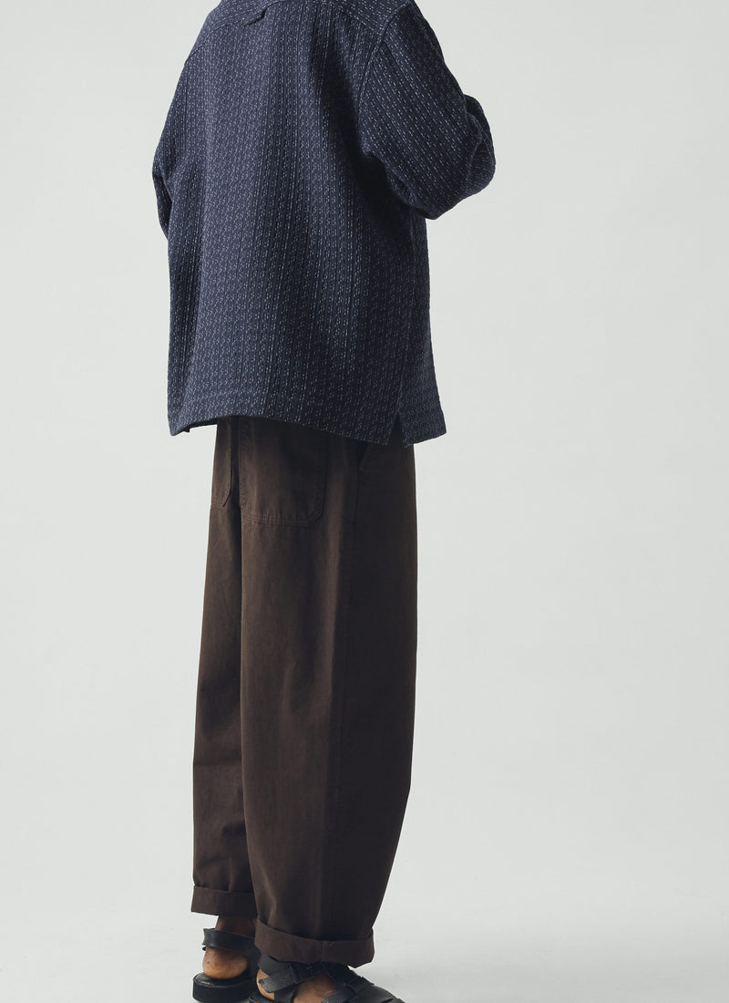 Scatter Stitch Cotton Shirt | Indigo