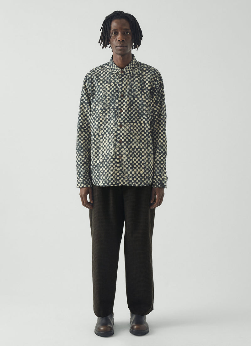 Batik Cook Check Shirt | Oil Green