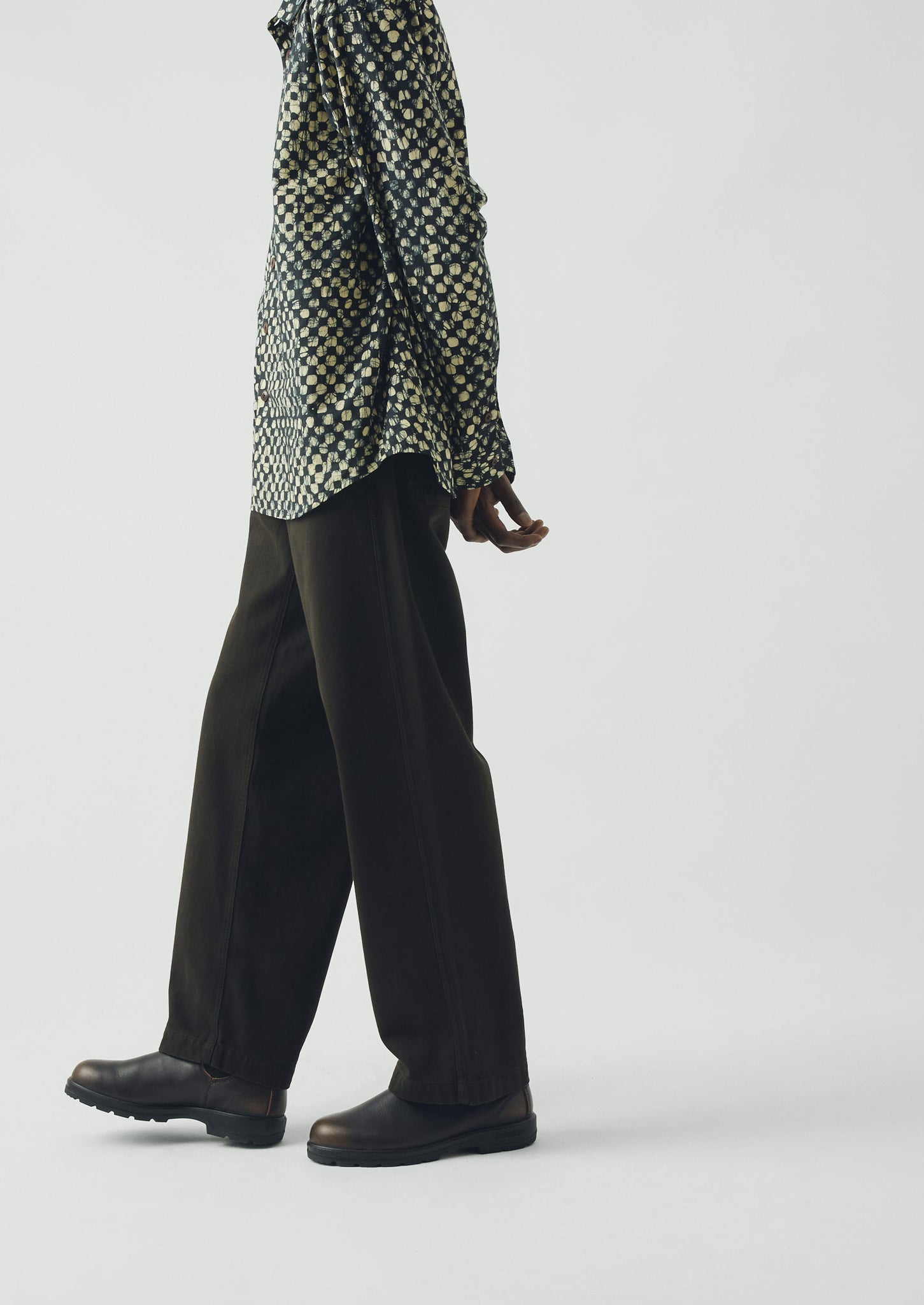 Batik Cook Check Shirt | Oil Green