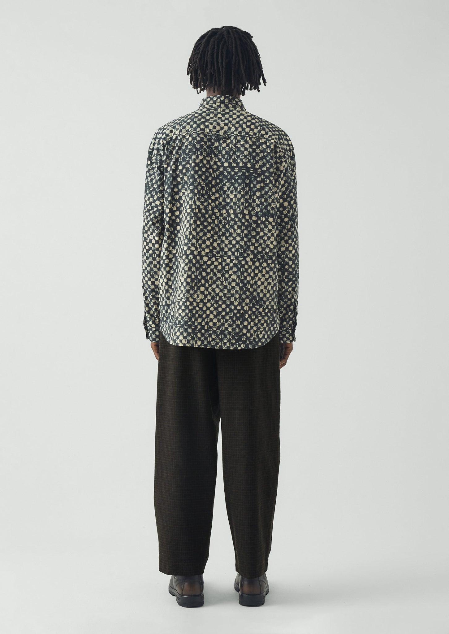 Batik Cook Check Shirt | Oil Green