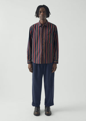 Pantry Stripe Cotton Shirt | Provencal Blue | TOAST