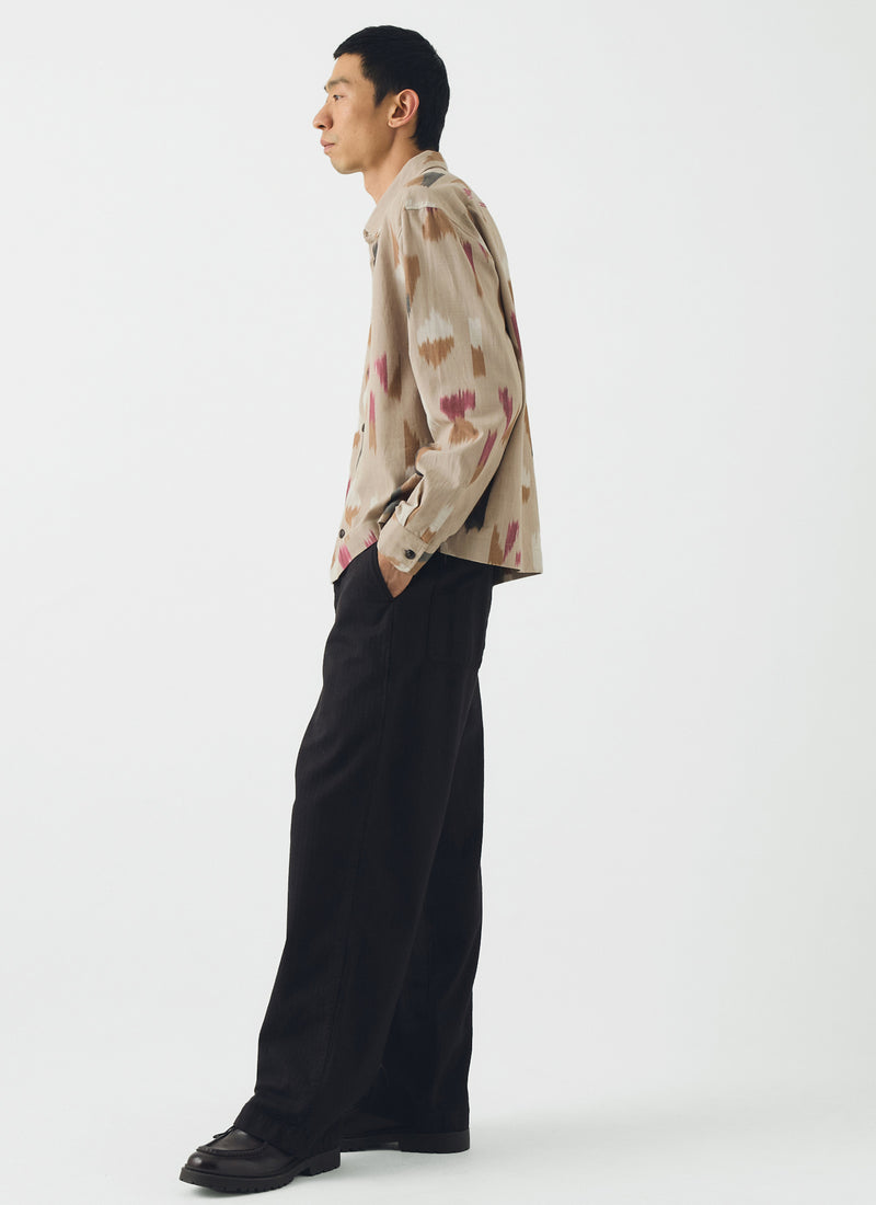 Shadow Cotton Ikat Shirt | Neutral