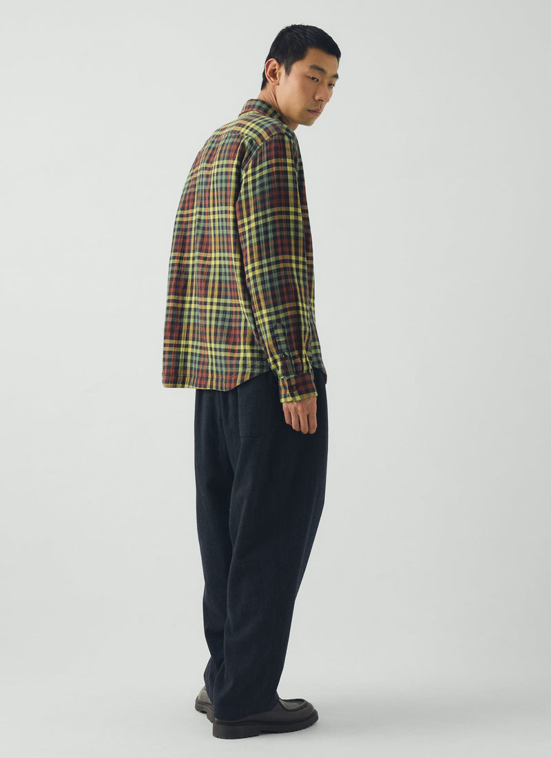 Double Face Cotton Check Shirt | Multi