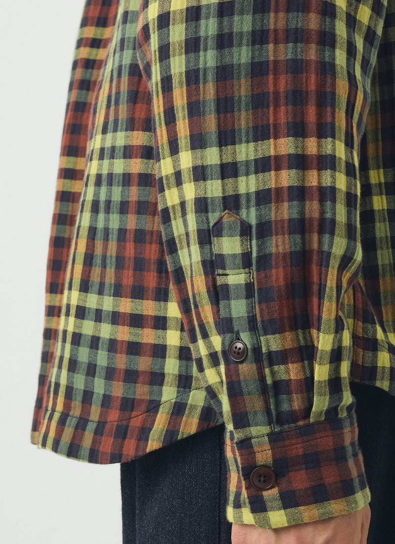 Double Face Cotton Check Shirt | Multi