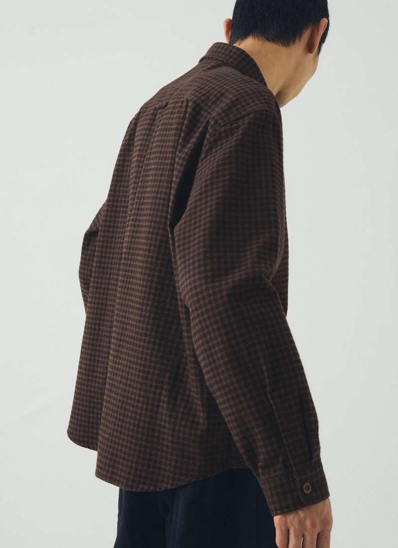 Brushed Cotton Workwear Shirt | Earth