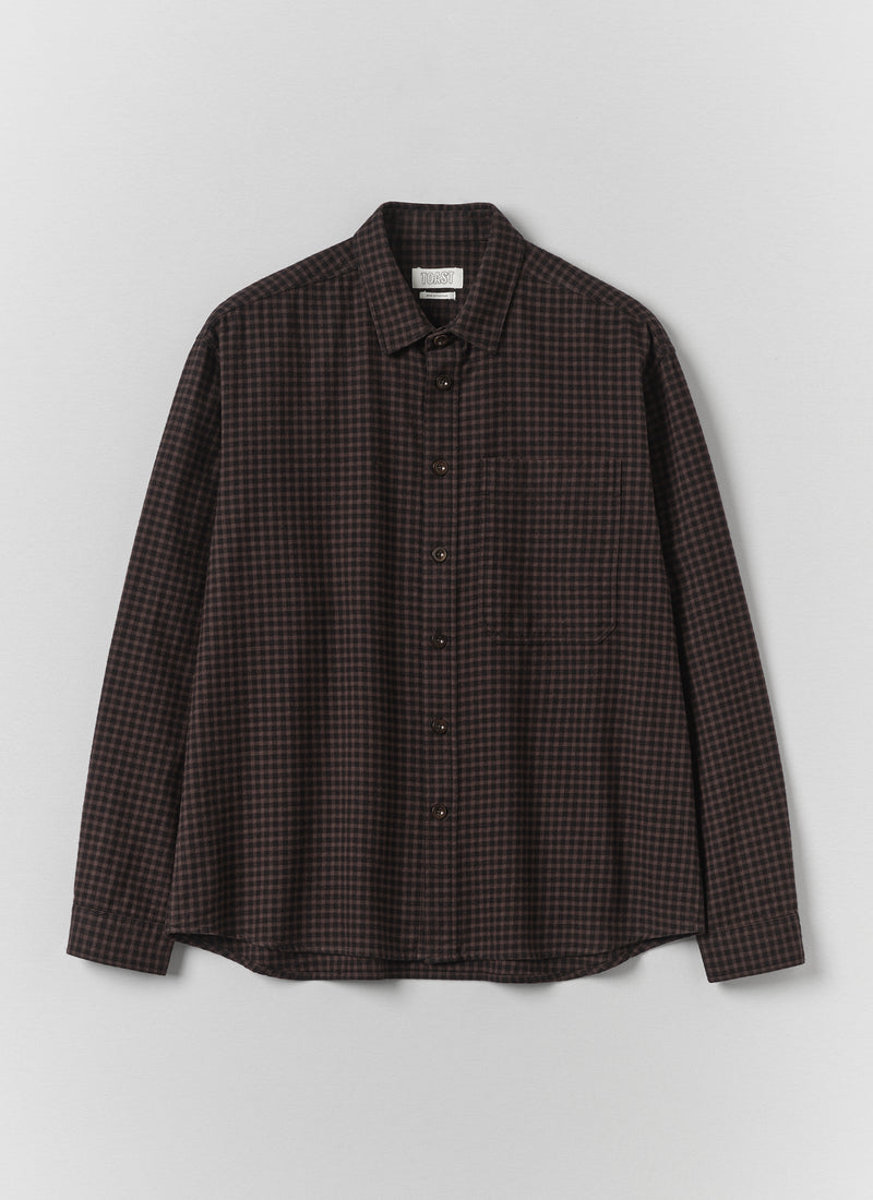 Brushed Cotton Workwear Shirt | Earth