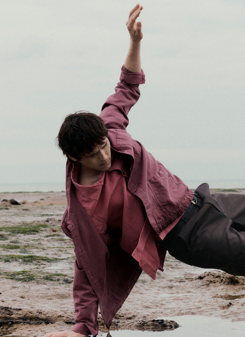 Short Sleeve Linen Shirt | Dusty Rose