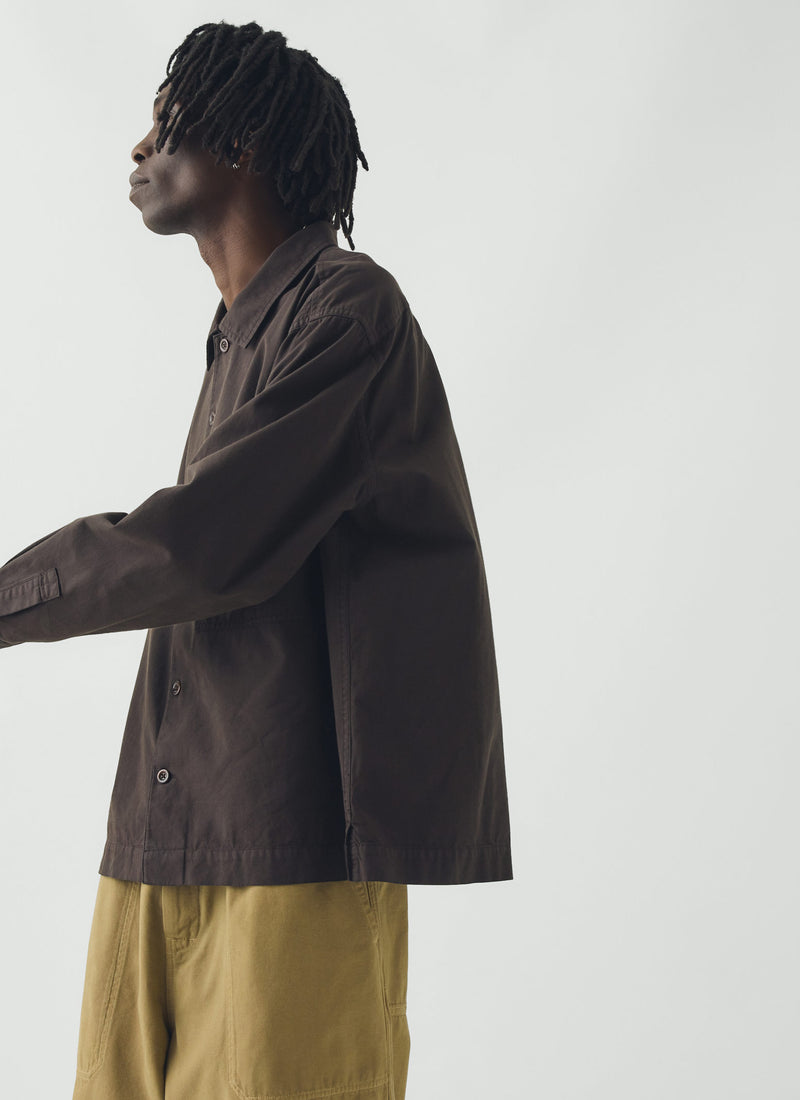 Elis Garment Dyed Oxford Shirt | Black Walnut