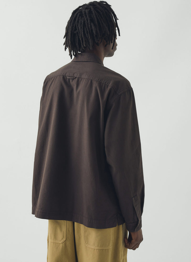Elis Garment Dyed Oxford Shirt | Black Walnut