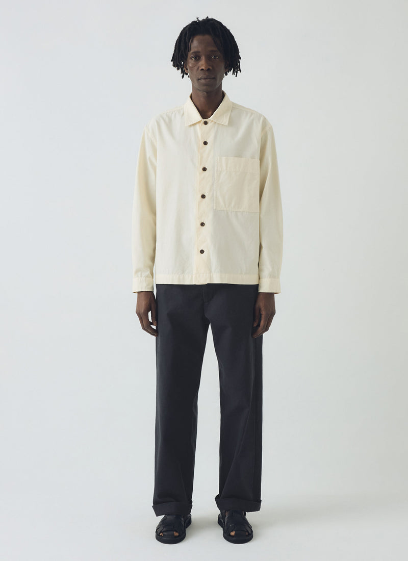 Elis Garment Dyed Oxford Shirt | Ecru