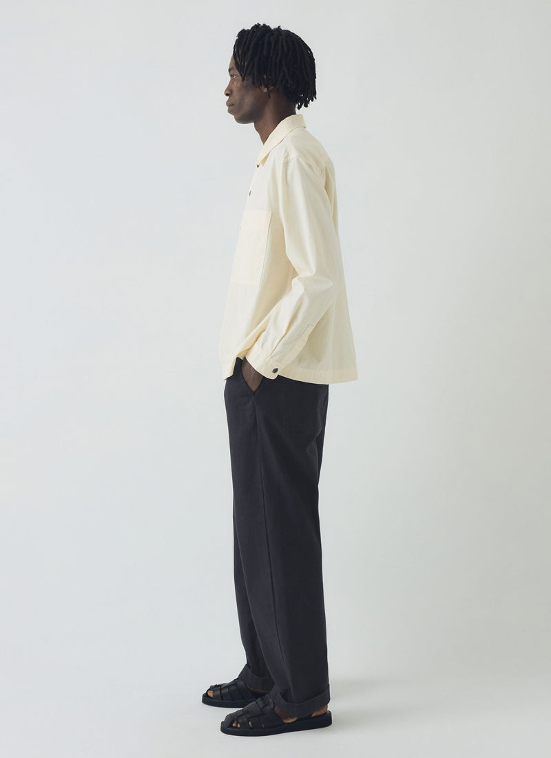Elis Garment Dyed Oxford Shirt | Ecru