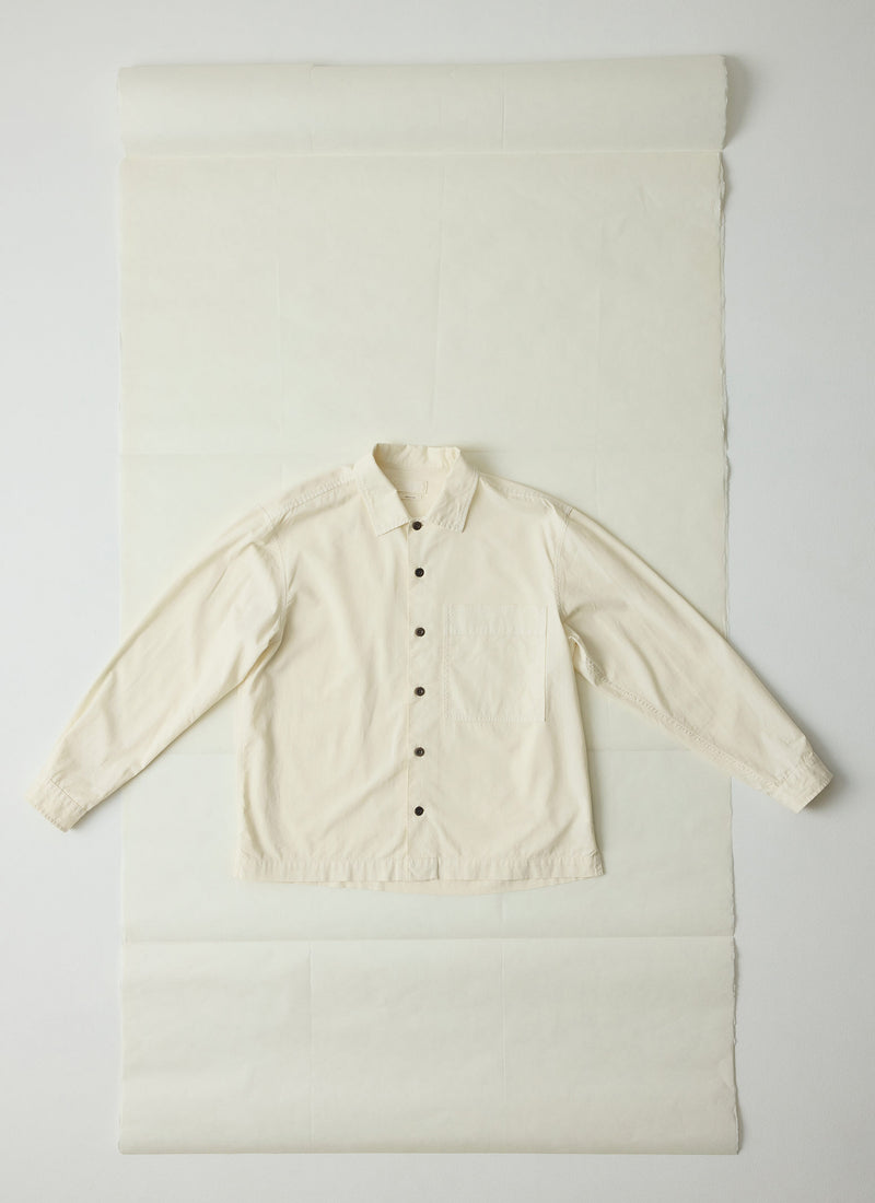 Elis Garment Dyed Oxford Shirt | Ecru