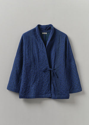 Overdyed Repurposed Kantha Jacket | Provence Blue