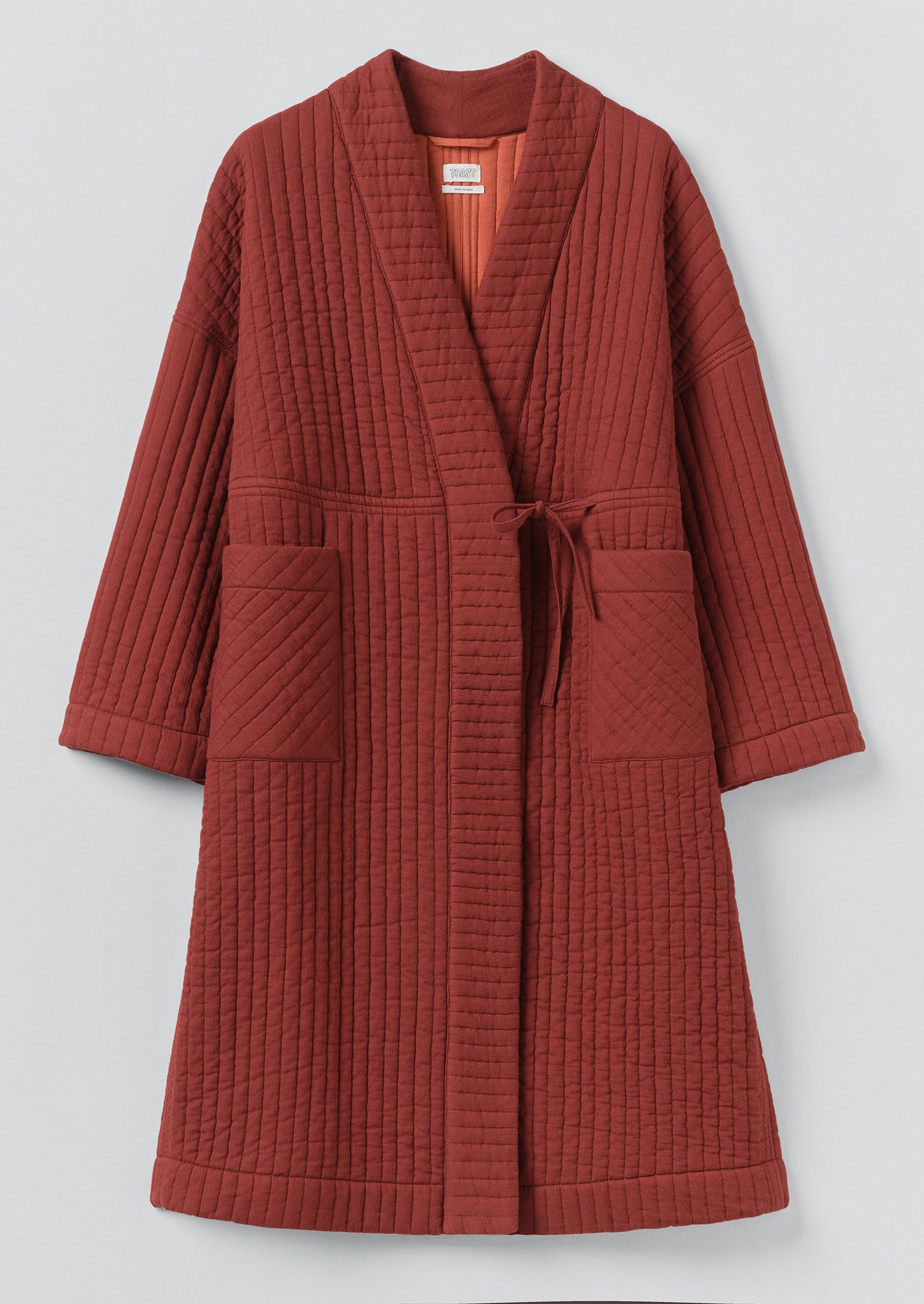 Quilted Cotton Gown | Deep Berry