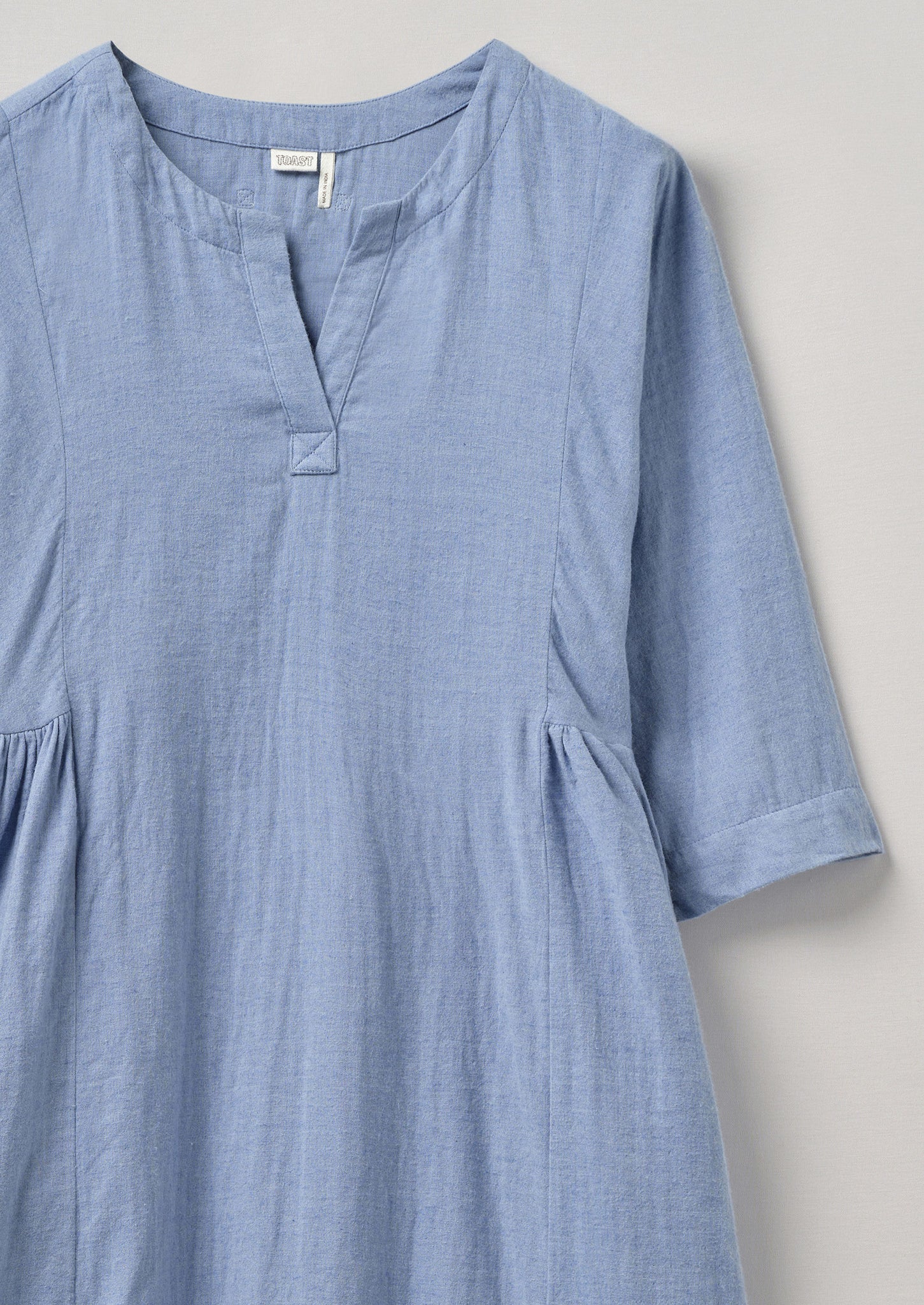 Soft Double Cotton Nightdress Chambray TOAST
